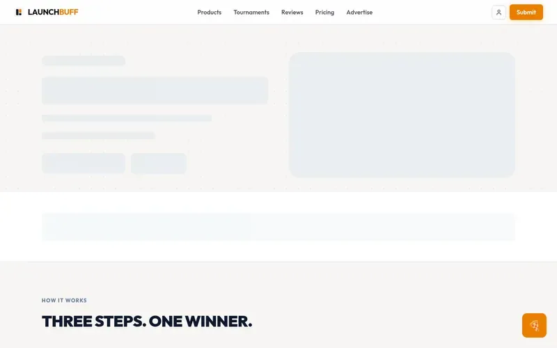 Screenshot of the LaunchBuff homepage