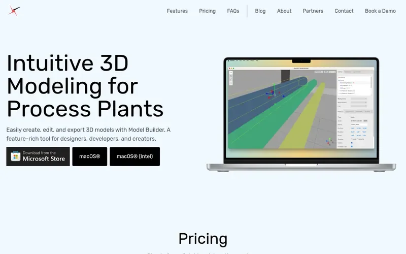 Screenshot of the Model Builder homepage